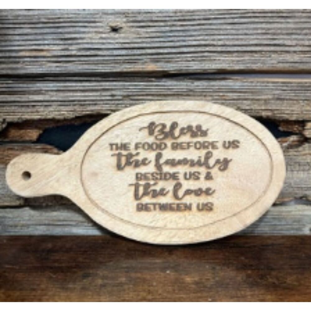 Bless The Food Before Us... Mini Deco Cutting Board Decor
